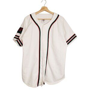 Vintage 90s Spike Lee Malcom X 40 Acres and a Mule baseball jersey white size M